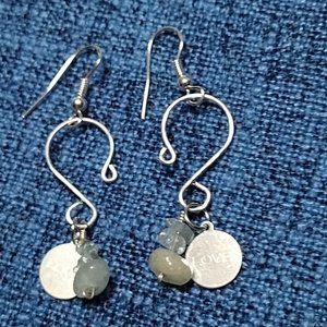 Silver "LOVE" charm Earrings